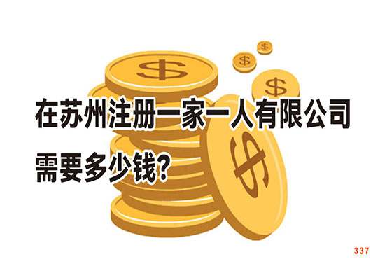 在苏州注册一家一人有限公司需要多少钱？